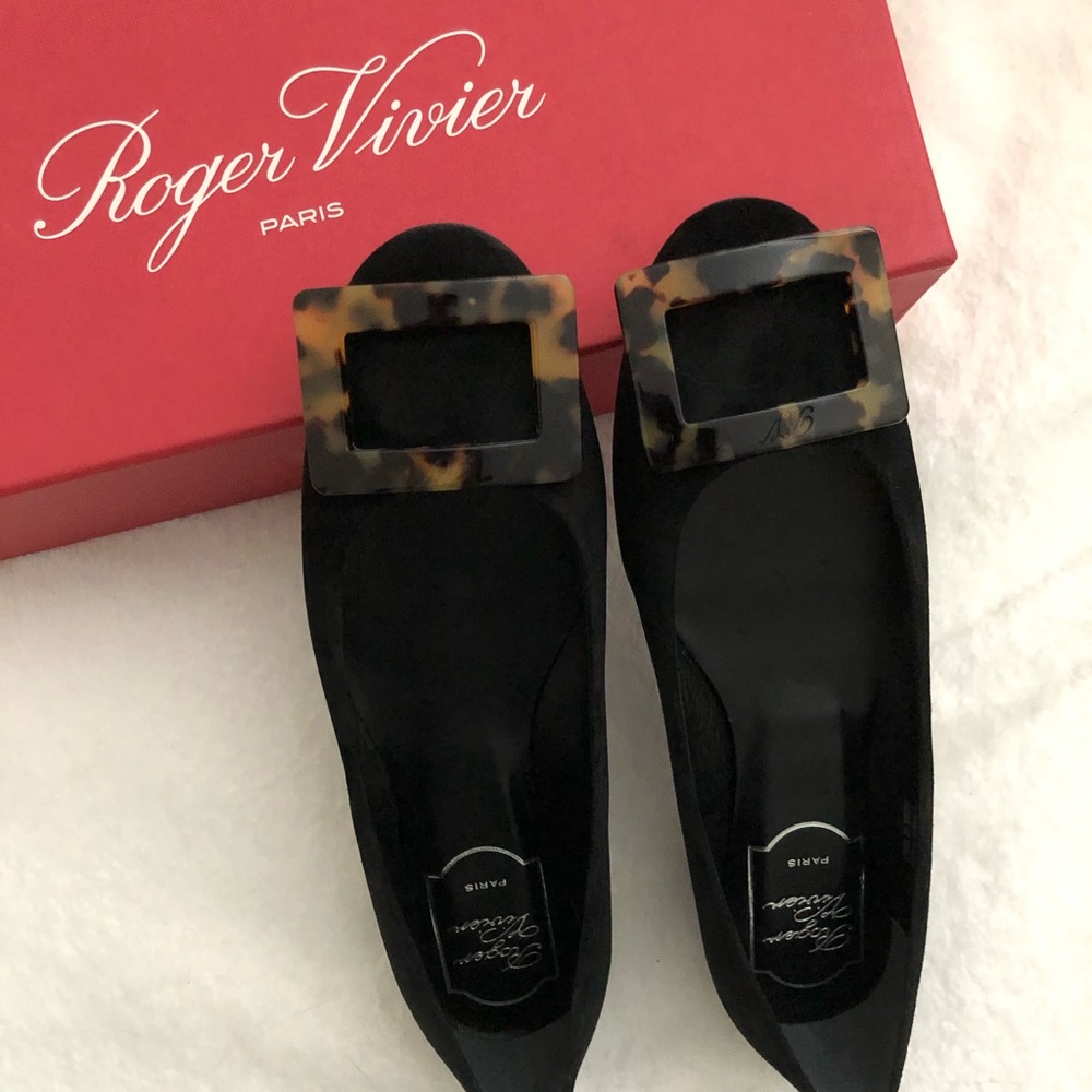 Roger Vivier Suede Ballet Flat 36